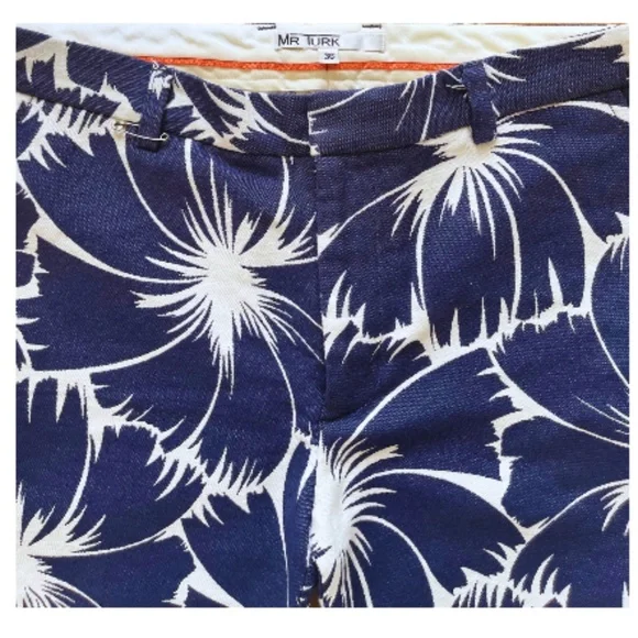 Mr Turk blue and white Trousers, Size 36 x 30